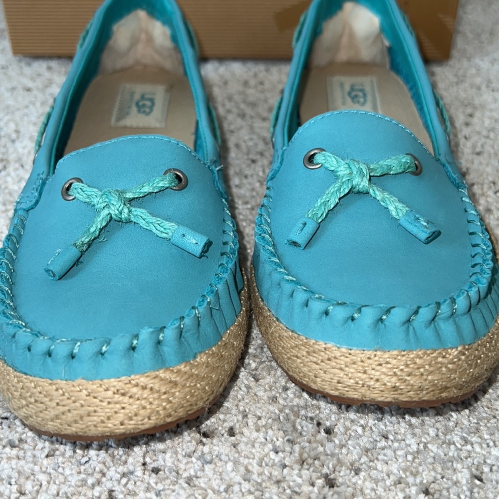 NIB AUTH UGG CHIVON FLAT Turquoise MRL - Picture 5 of 9